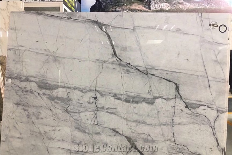Calacatta Grey Marble Countertop and Tiles
