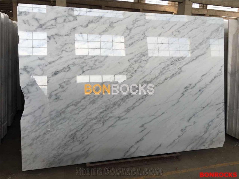 China Bianco Carrara White Marble Slabs