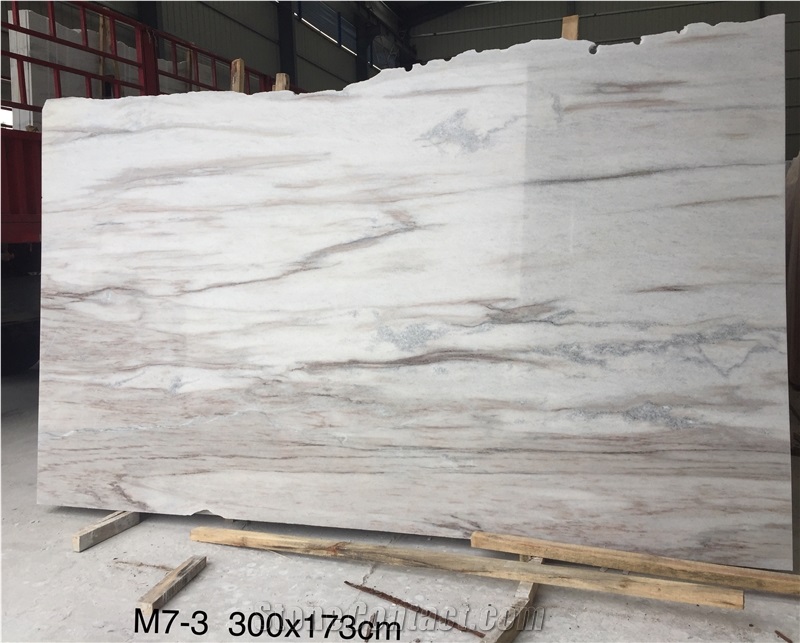 China Palissandro Bianco White Marble Slabs