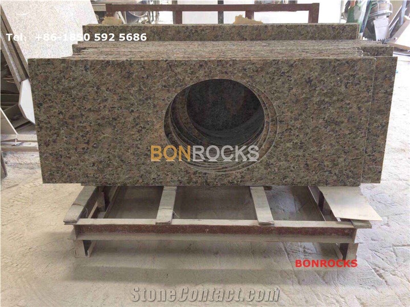 Golden Butterfly Beige Granite Vanity Tops