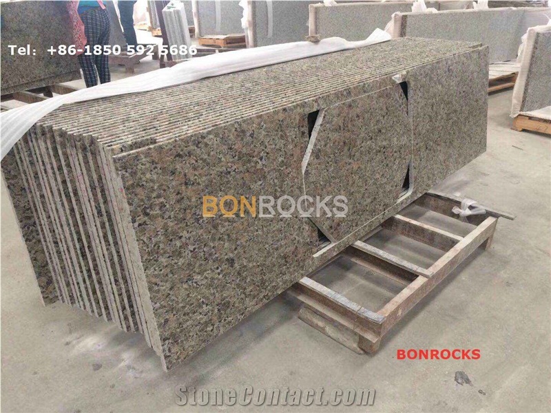 Golden Butterfly Beige Granite Vanity Tops