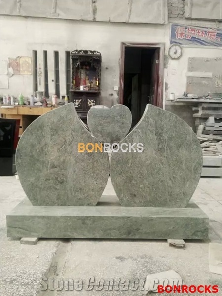Green Granite Tombstone and Monument