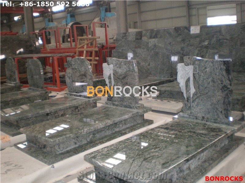 Green Jadeite Granite Monument and Tombstone