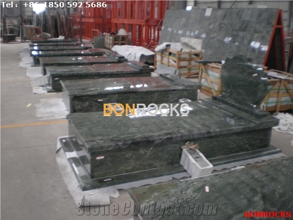 Green Jadeite Granite Monument and Tombstone