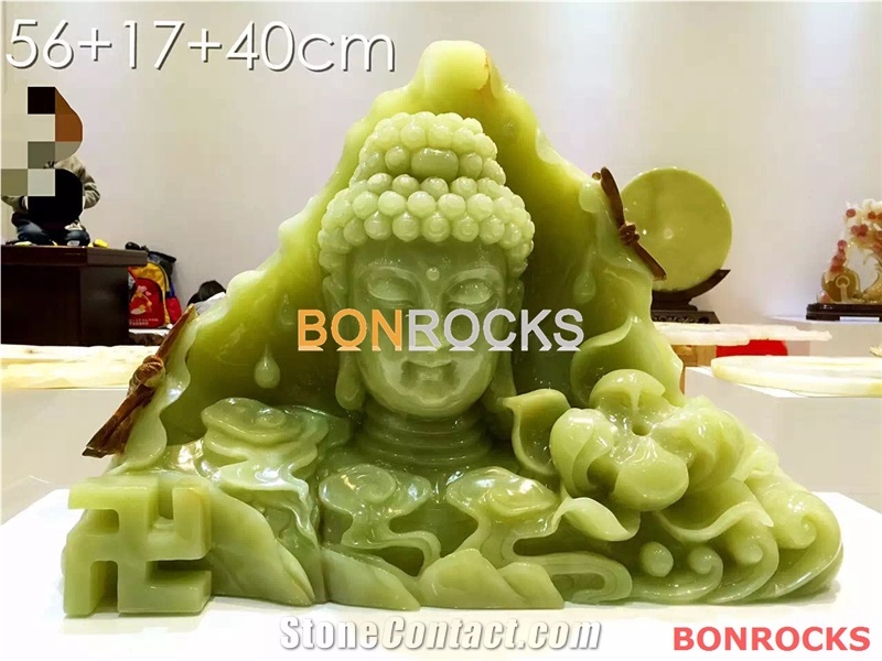 Green Onyx Buddha Sculpture and Statue