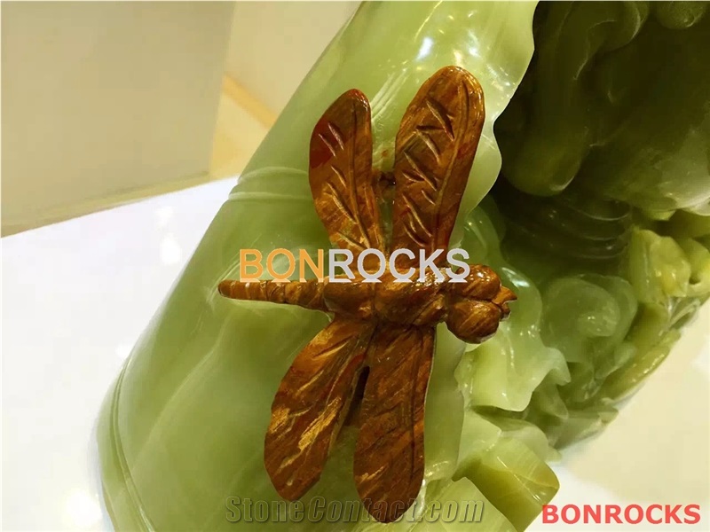 Green Onyx Buddha Sculpture and Statue
