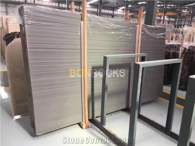Grey Wooden Sandstone Polished Slab
