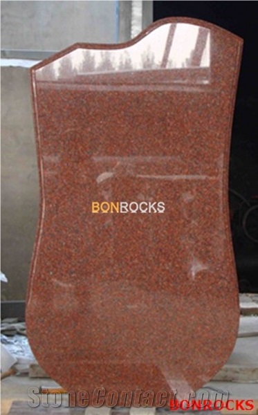 Indian Imperial Red Granite Tombstone and Monument