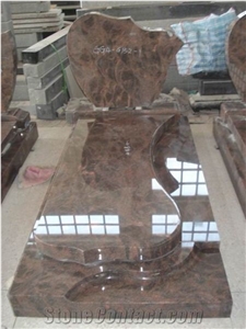 Multicolor Red Granite Tombstone and Monument