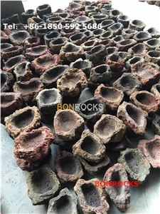 Natural Basalt Flower Pots