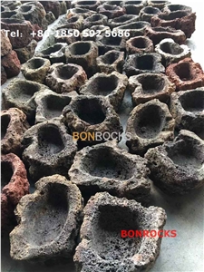 Natural Lava Stone Flower Pots