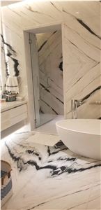 Panda White Marble Bath Room Tiles, Bath Design