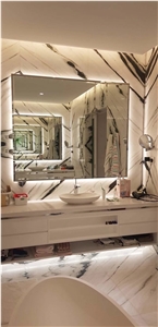 Panda White Marble Bath Room Tiles, Bath Design