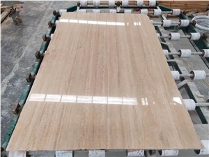 Rome Beige Travertine Slab and Block