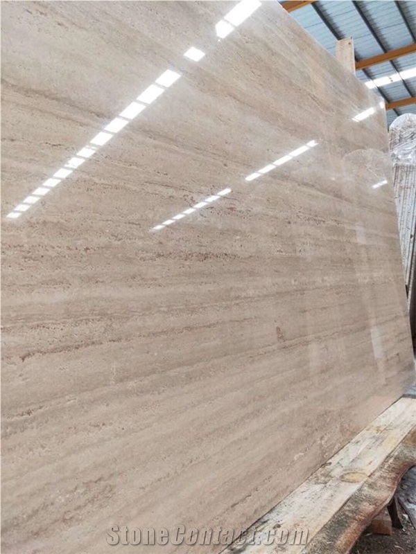 Rome Beige Travertine Slab and Block
