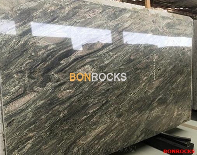 Verde Imperial Green Granite Slab