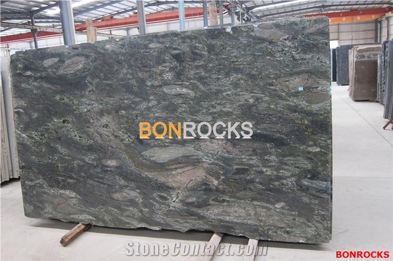 Verde Imperial Green Granite Slab