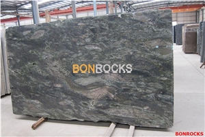 Verde Imperial Green Granite Slab