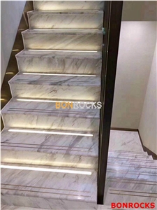 Volakas White Marble Steps