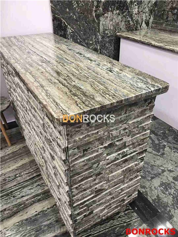 Zebra Brown Marble Split Tiles