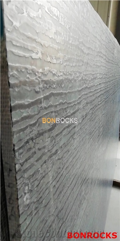 Zebra Brown Wooden Marble Leathered Slabs & Tiles
