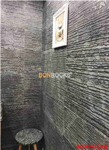 Zebra Brown Wooden Marble Leathered Slabs & Tiles