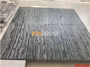 Zebra Brown Wooden Marble Leathered Slabs & Tiles