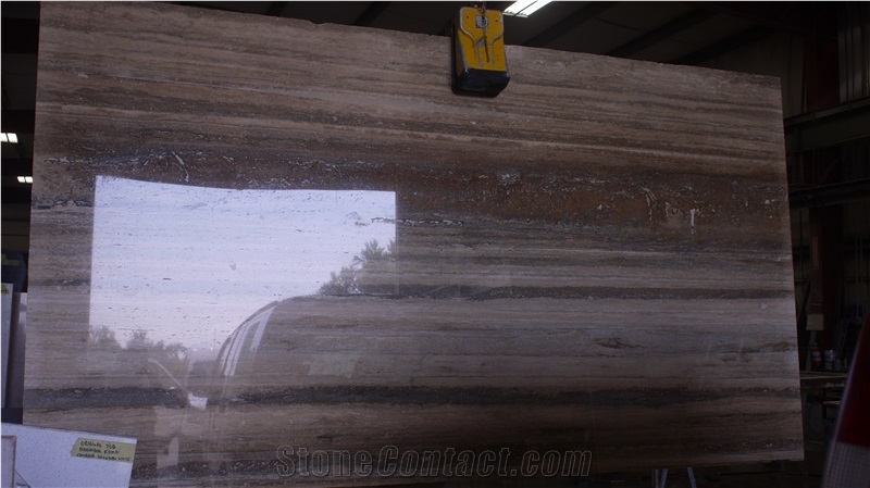 Silver Travertine Slabs