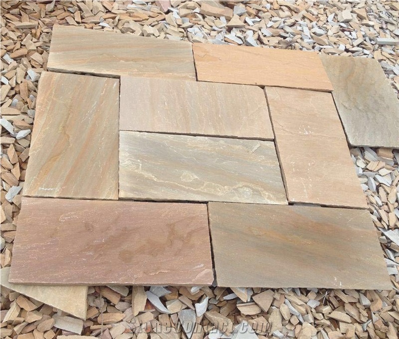 Camel Dust Sandstone Paving Pattern
