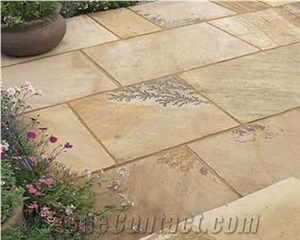 Fossil Mint Sandstone Patio Pavings