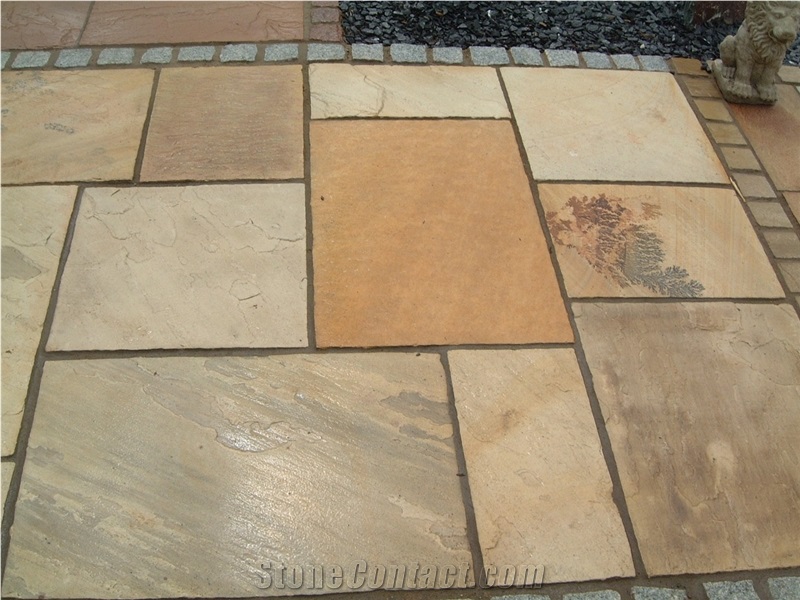 Fossil Mint Sandstone Patio Pavings