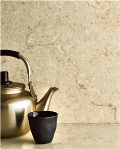 Perlato Sicilia Marble Kitchen Counter, Backsplash