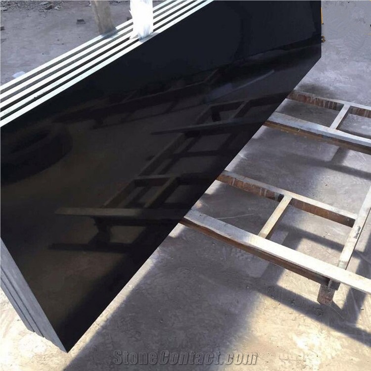 China Absolute Black Granite Polished Slab&Tile