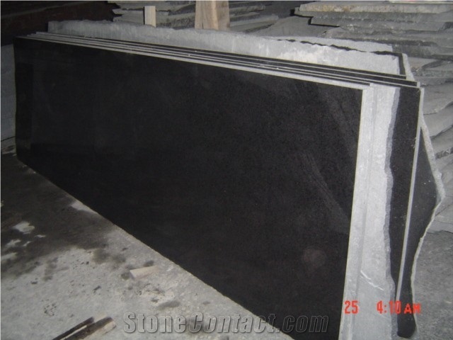 China Absolute Black Granite Polished Slab&Tile