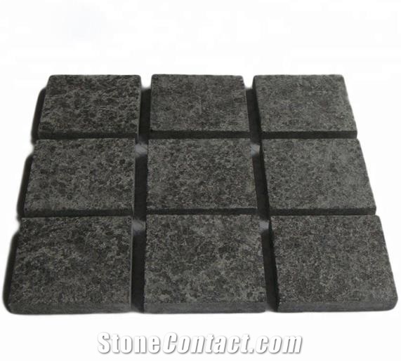 China G684 Black Basalt Flame Granite Cobblestone