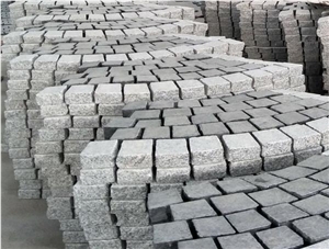 China Grey Granite Cube G623 Tumbled Cobble Stone