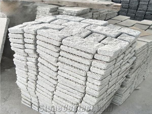 China Grey Granite Cube G623 Tumbled Cobble Stone
