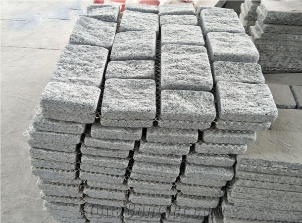 China Grey Granite Cube G623 Tumbled Cobble Stone