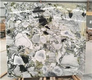 Chinese Green Ice Jade Decoration Marble Slab Tile