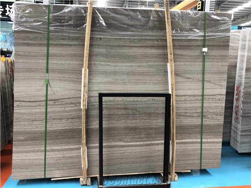 Chinese Grey Wood Grain Marble Tiles Stone Slabs