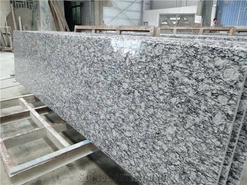 Chinese Spray White Granite Polished Slabs & Tiles