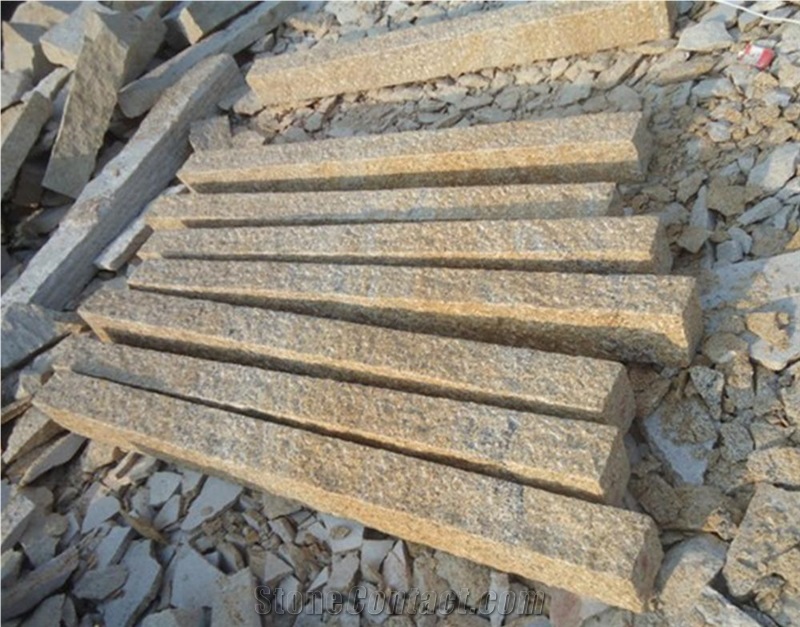 Chinese Sunset Gold Granite Cube Stone G682
