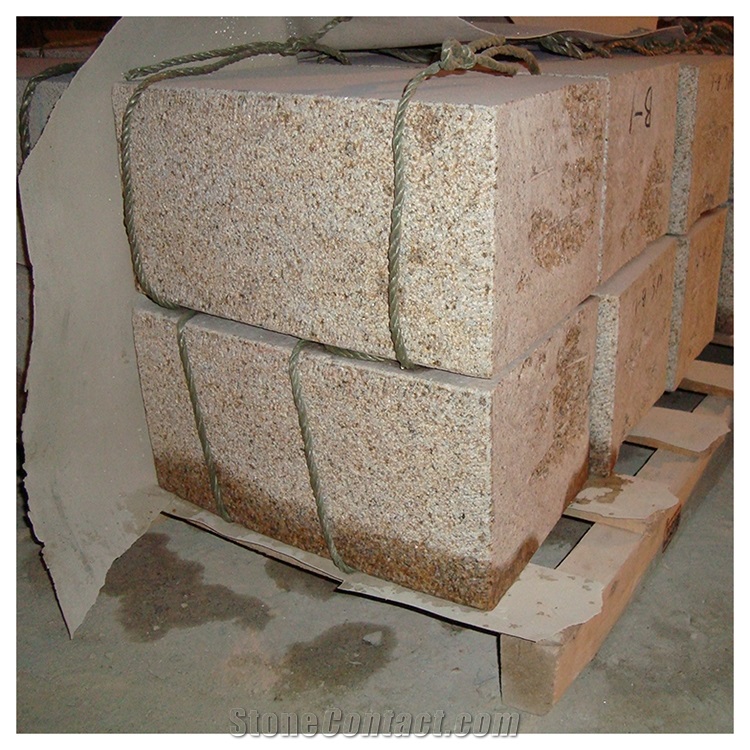 Chinese Sunset Gold Granite Cube Stone G682