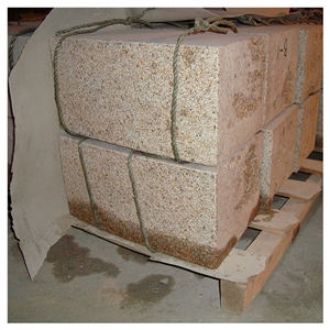 Chinese Sunset Gold Granite Cube Stone G682