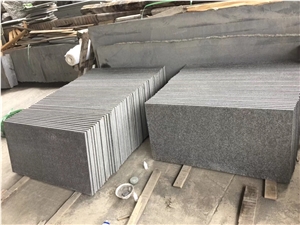 Flamed G684 Black Granite Paving Slab Stone