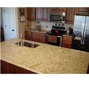Giallo Ornamental Golden Granite Polish Countertop