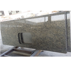 Giallo Santa Cecilia Granite Kitchen Countetop