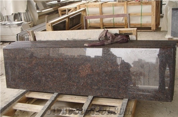India Tan Brown Granite Bath Prefab Vanity Tops