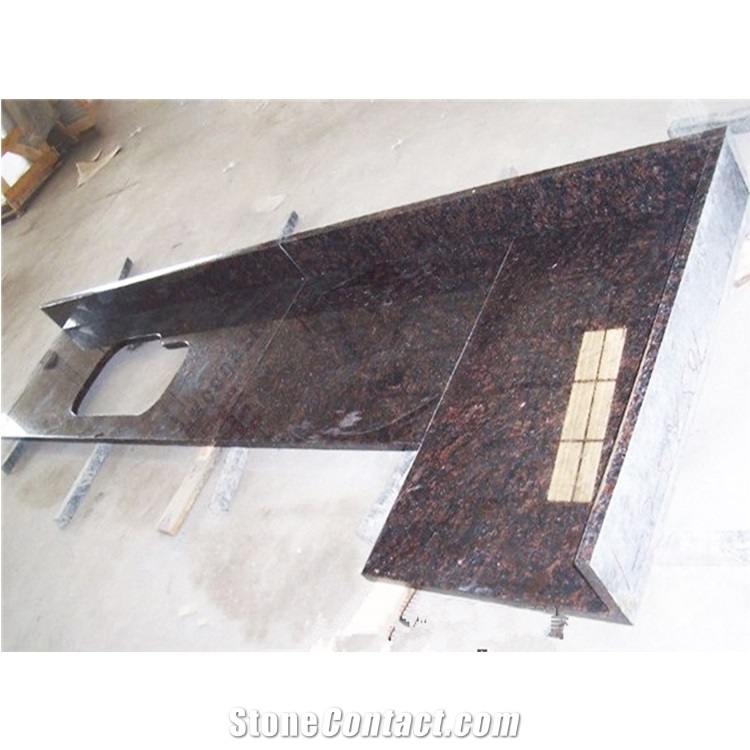 India Tan Brown Granite Bath Prefab Vanity Tops