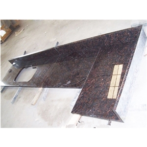 India Tan Brown Granite Bath Prefab Vanity Tops